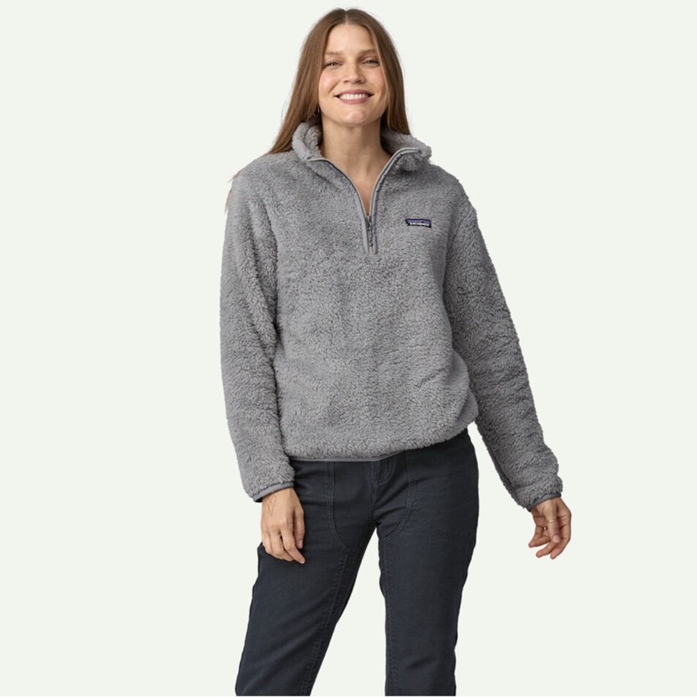 Patagonia Salt Grey Women's Los Gatos 1/4-Zip Fleece Pullover Jacket Large
